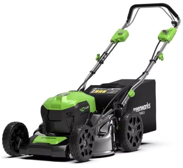 Tondeuse à Gazon Autotractée Greenworks GD40LM46SPK4X – 40V, Largeur de Coupe 46 cm, Kit Complet (2x4Ah)